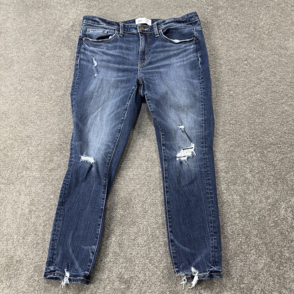 BKE Victoria Mid Rise Distressed Ankle Skinny Jeans Medium Wash 29x27 Womens